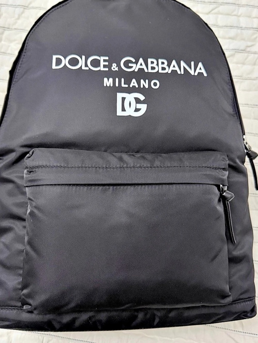 Dolce & Gabbana Milano DG Logo Nylon Backpack Black